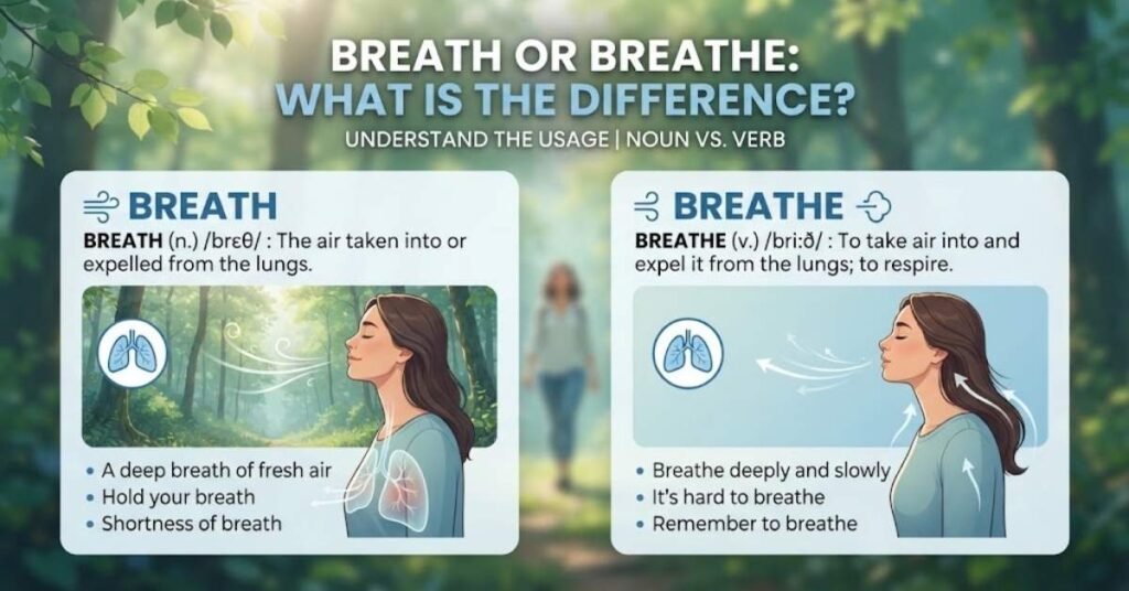 Breath or Breathe: What Is the Difference?