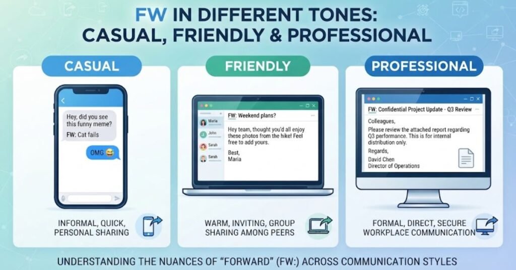 FW in Different Tones: Casual, Friendly & Professional