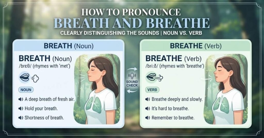 How to Pronounce Breath and Breathe