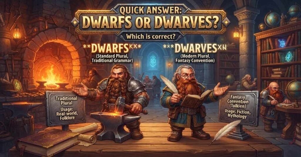 Quick Answer: Dwarfs or Dwarves?