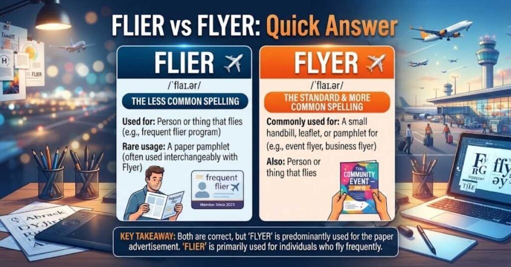 Quick Answer: Flier vs Flyer