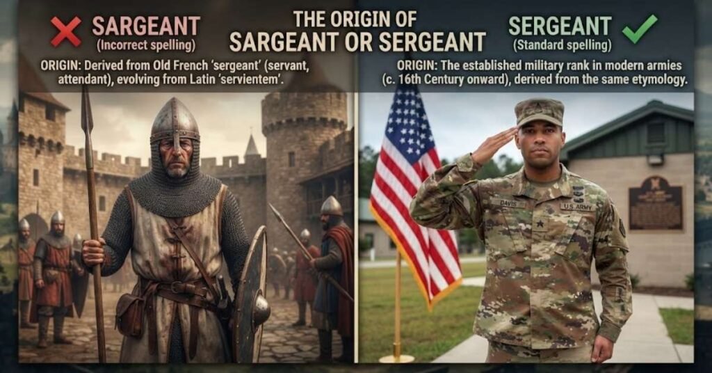 The Origin of Sargeant or Sergeant