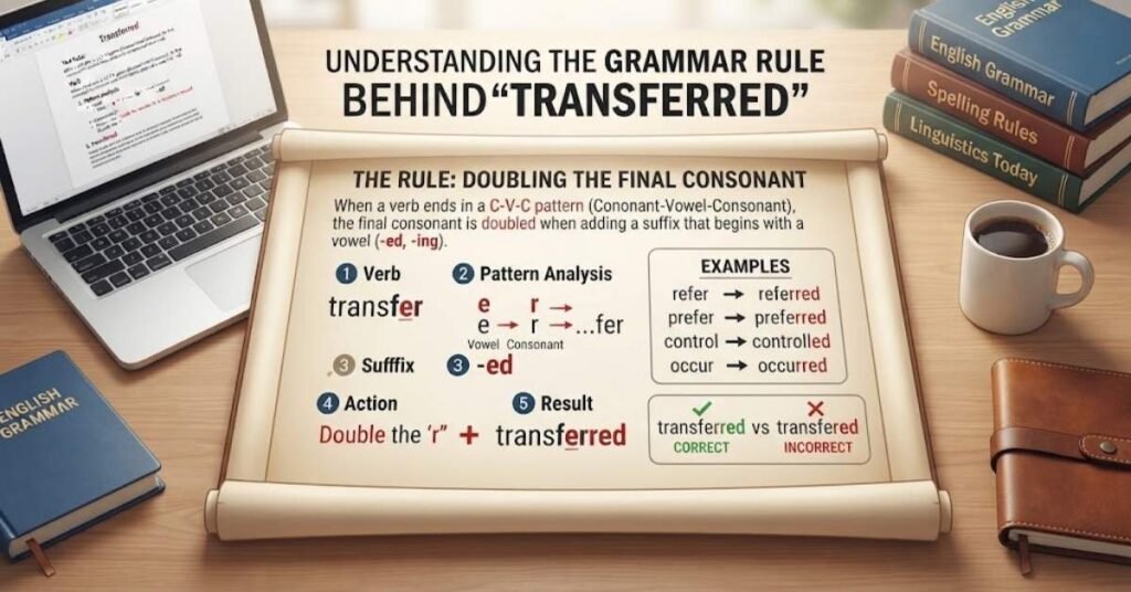 Understanding the Grammar Rule Behind "Transferred"