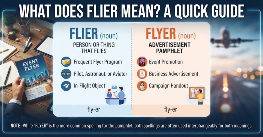 What Does Flier Mean?