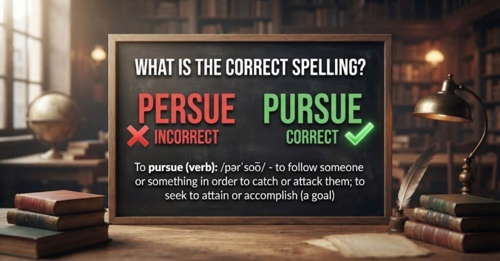 What Is the Correct Spelling: Persue or Pursue?