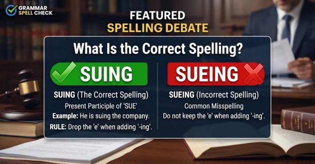 What Is the Correct Spelling: Suing or Sueing?