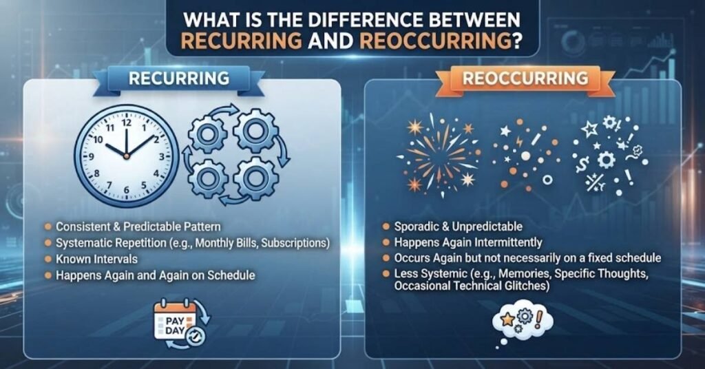 What Is the Difference Between Recurring and Reoccurring?