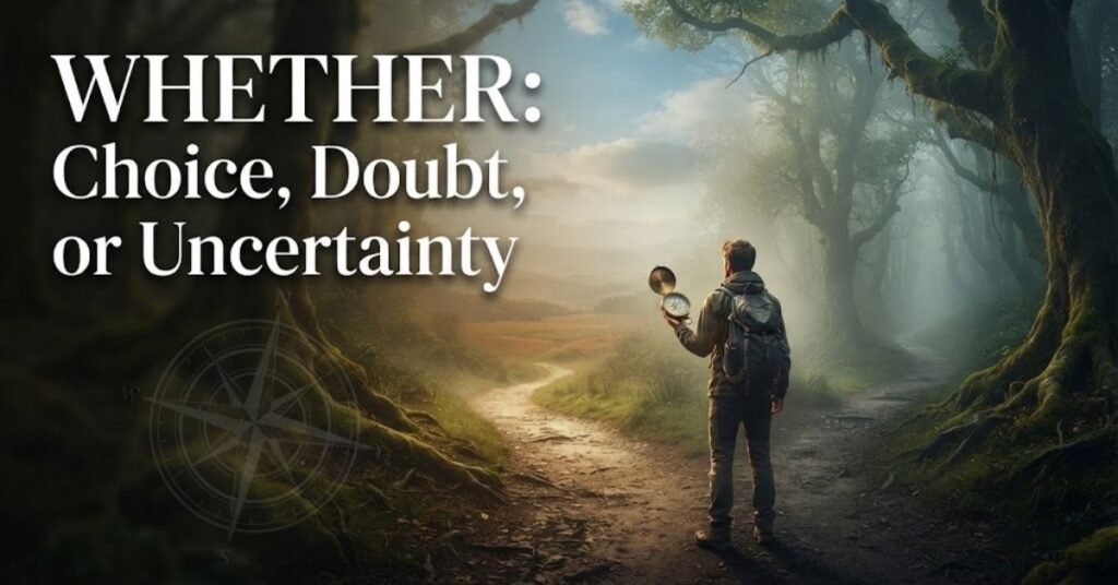 Whether: Choice, Doubt, or Uncertainty