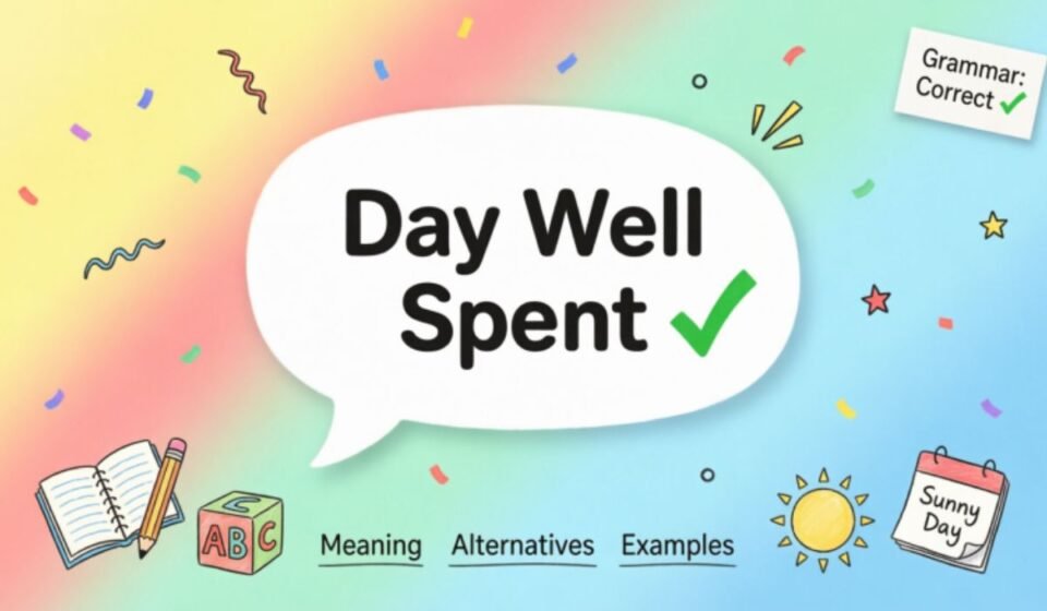 Is It Correct to Say "Day Well Spent"? Meaning, Alternatives & Examples