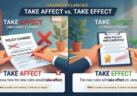 take affect or take effect